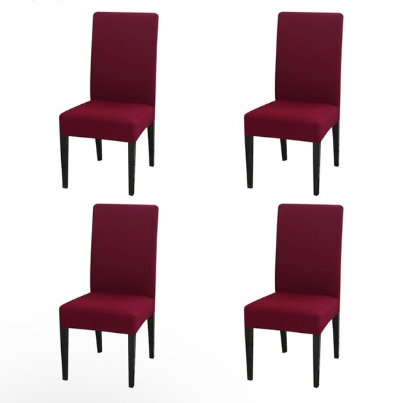 Other - 4 Burgundy Chair Slipcovers
